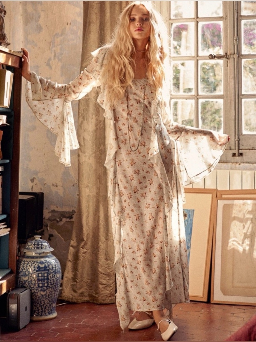 Spell & The Gypsy Fleur Frill Bias Maxi Dress
